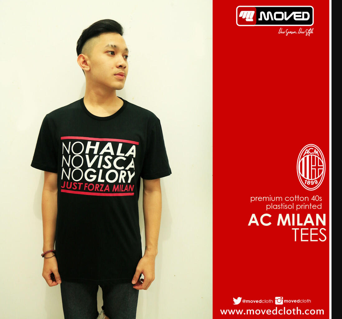MOVED CLOTH | Kaos Desain Bola AC MILAN, ARSENAL, BARCELONA, DLL.