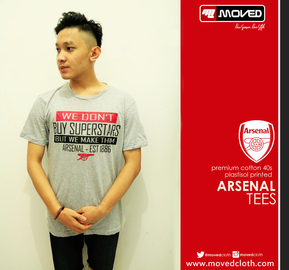 MOVED CLOTH | Kaos Desain Bola AC MILAN, ARSENAL, BARCELONA, DLL.
