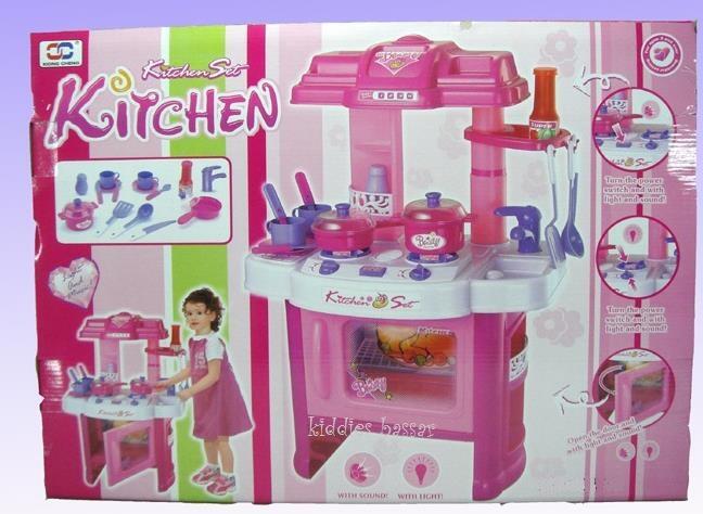 mainan anak kitchen set,masak masakan ada suara dan lampu