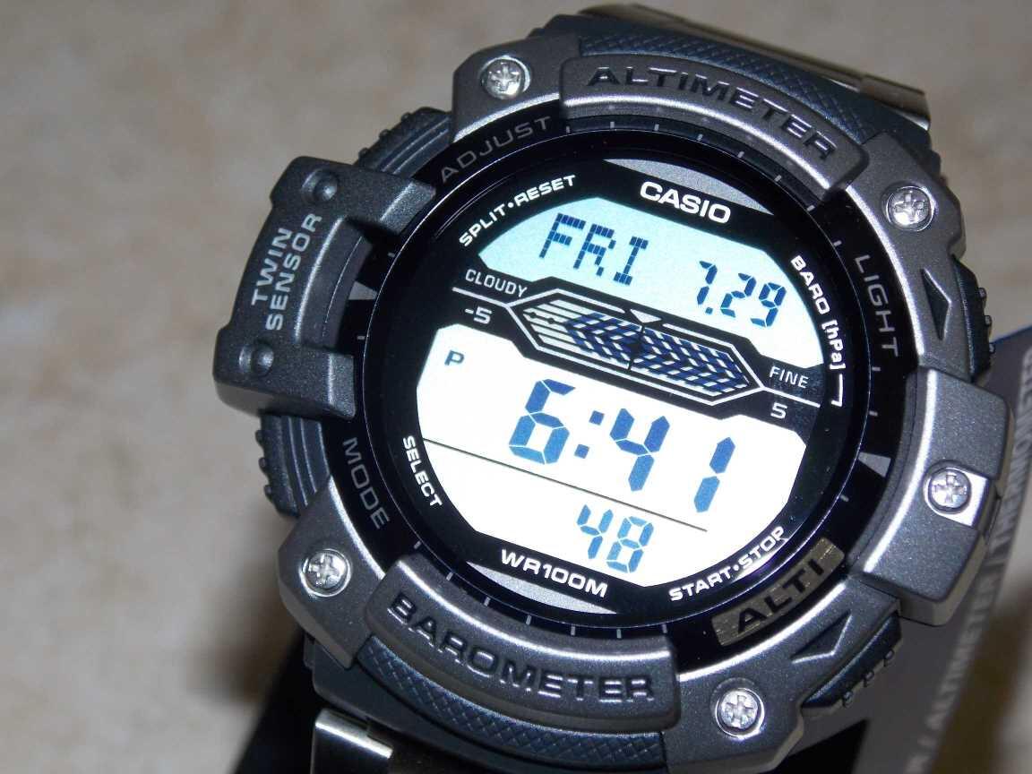 Terjual Jam Tangan Casio SGW Pedometer Compass Altimeter 