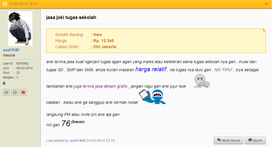 &#91;WTF&#93; Nemu ginian di FJB, makin hancur generasi pendidikan kita, Gan..