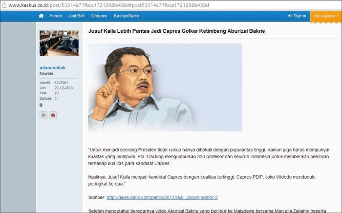 Ada Jusuf Kalla Di Balik Skandal Plesiran Ical – Marcella Zalianty?