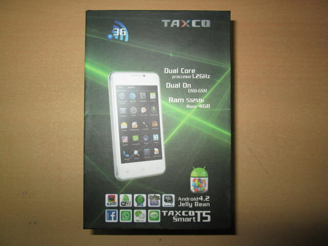 hape canggih murah, TAXCO T5, android jelly bean (support bbm)