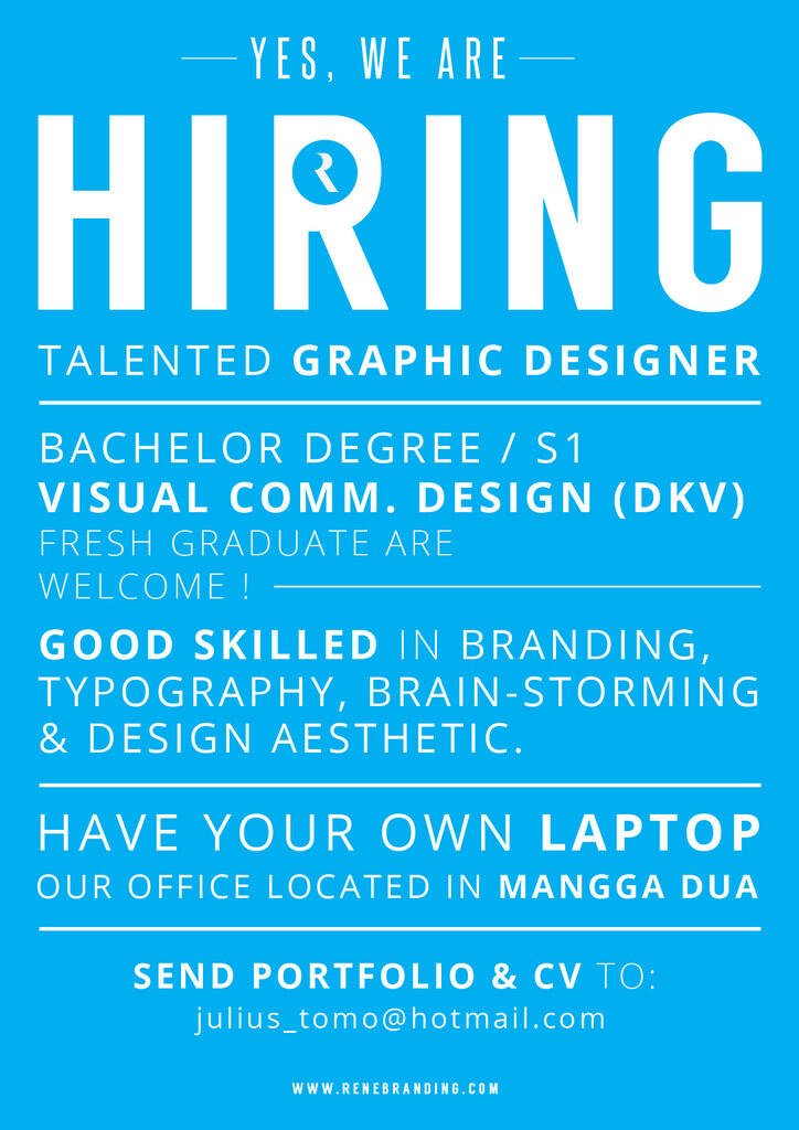 &#91; URGENT &#93; Graphic Designer Position - Rene | Branding