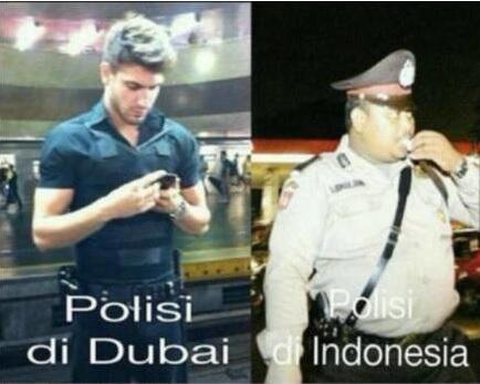 Perbedaan Polisi Di Dubai Dengan Polisi Di Indonesia ? Sumpeh Ngakak Ga Habis Gw