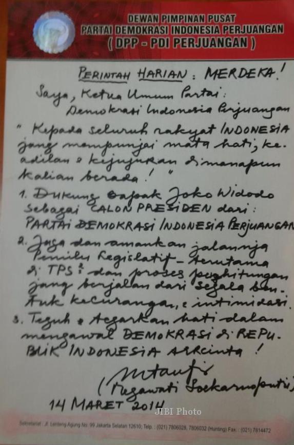 Misteri Tanda Tangan Megawati di Surat Mandat Jokowi