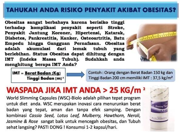 WORLD SLIMMING CAPSULE (WSC BIOLO) HERBAL PELANGSING DAN AMAN