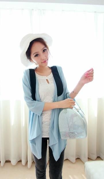 Cardigan Import Biru Murah