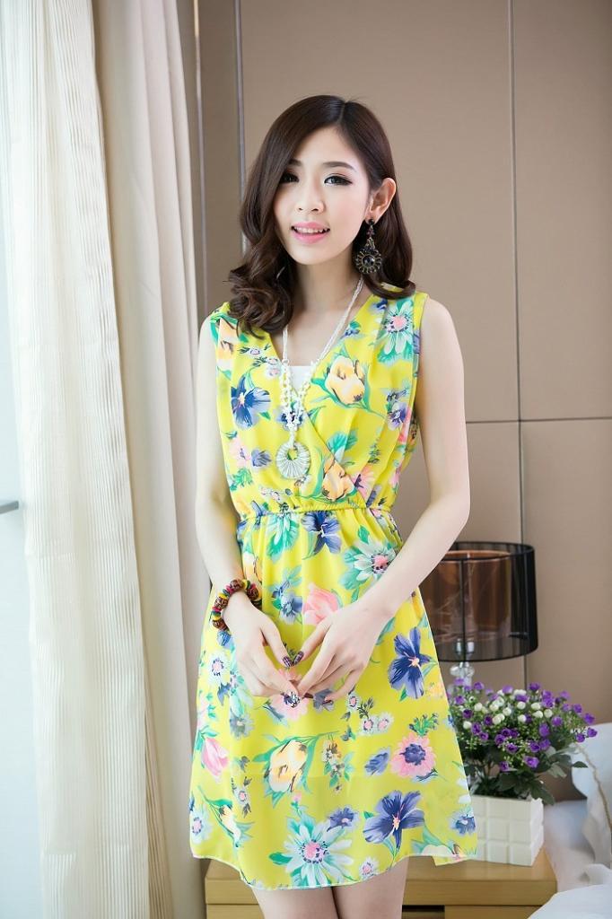 Cute Dress Import Rp 110.000 warna: blue, yellow