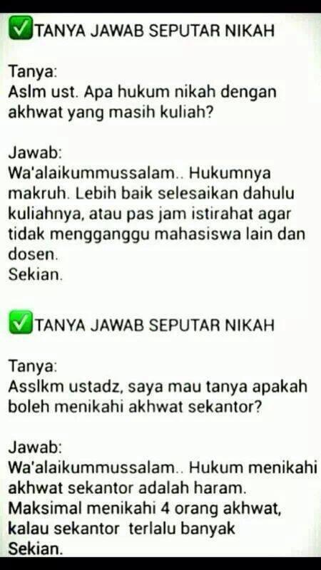Jawaban Gokil ke Ustad Seputar Pernikahan