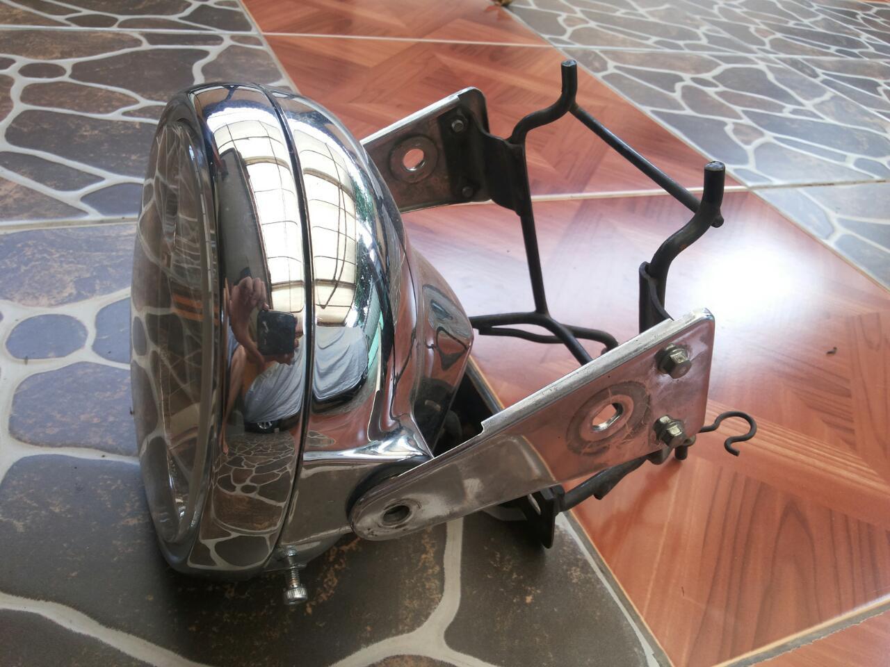 Lampu Depan bulet Reflektor Honda Tiger 2000 + Breket plat