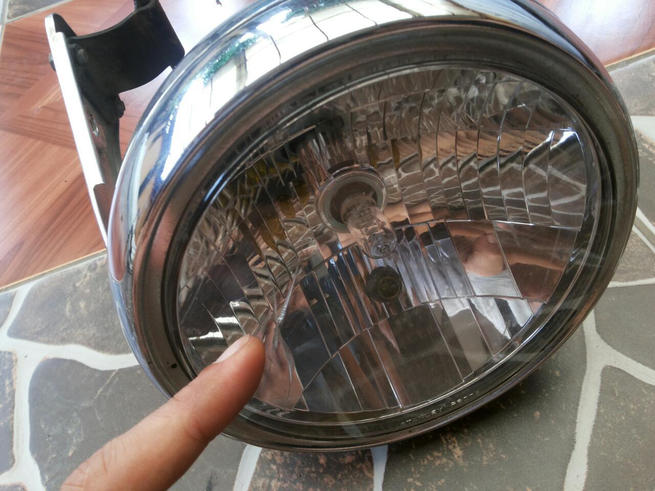 Lampu Depan bulet Reflektor Honda Tiger 2000 + Breket plat