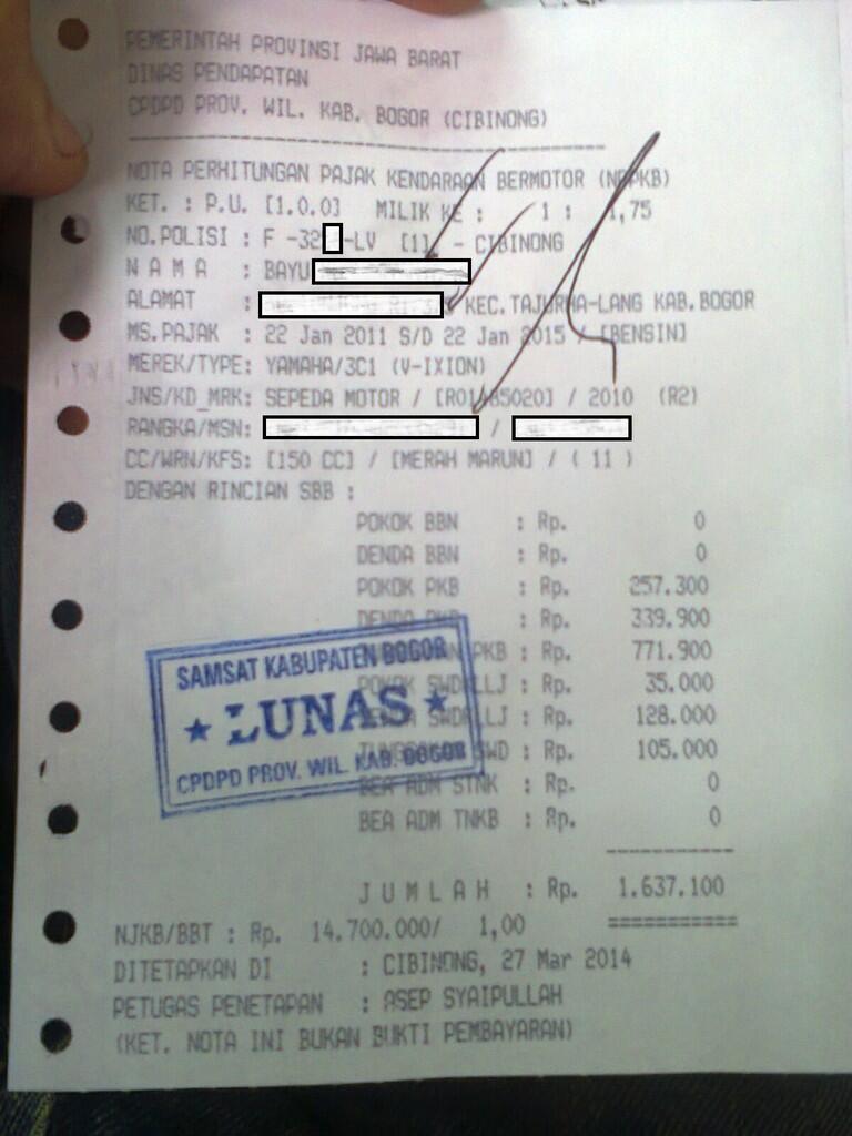 Ternyata seperti ini kalau bayar pajak kendaraan di Samsat