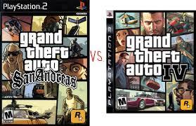 perbandingan GTA San Andreas dan GTA 4 , GTA 4 EFLC .