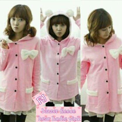Jaket fleece kartun hk doraemon cat panda bear lucu murah!