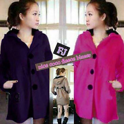 Jaket fleece kartun hk doraemon cat panda bear lucu murah!