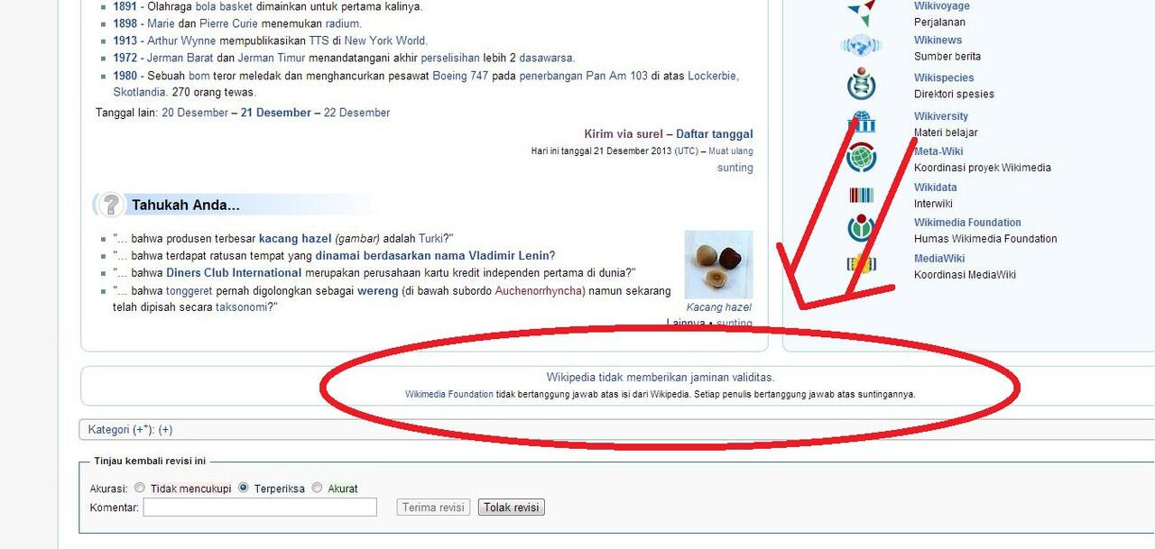 Wikipedia rupanya situs yang tak mau tanggung jawab