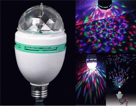 JUAL Lampu DISCO mini atau Lampu PARTY (LED FULL COLOR ROTATING LAMP) MURAAH!!
