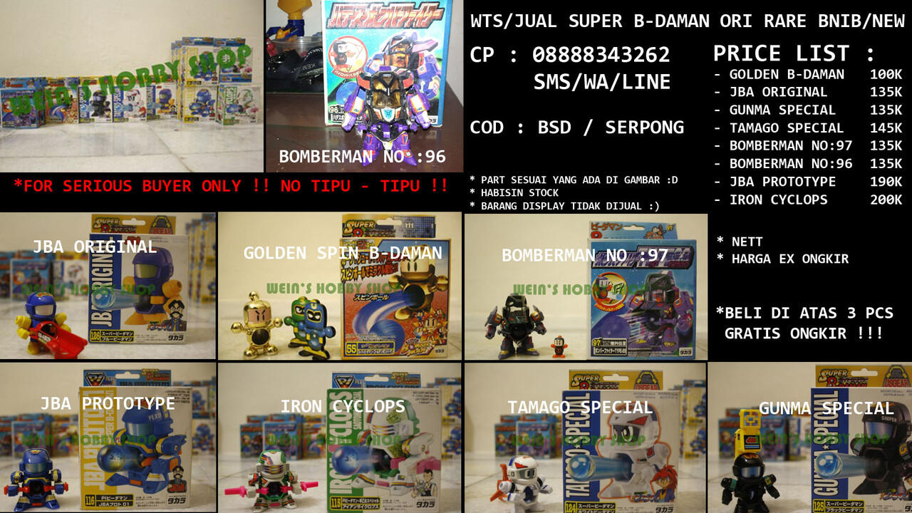 Jual Super B-daman Rare Ori Takara