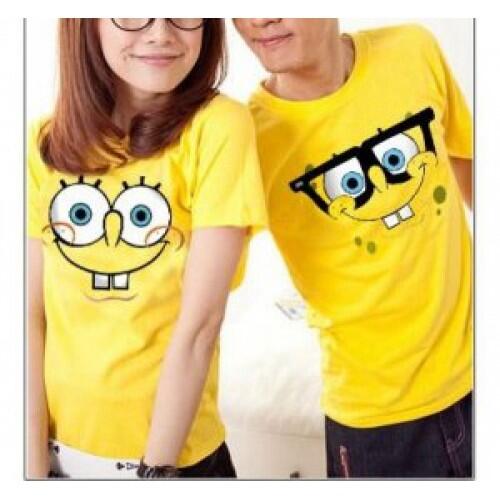 Ob Spongebob Baju Kaos Couple Pasangan Modis Koleksi Terbaru