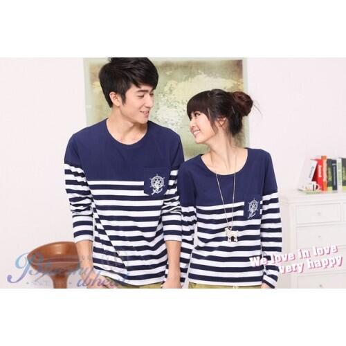 Lp Wheat Navy Baju Couple Baju Pasangan Modis Koleksi Terbaru