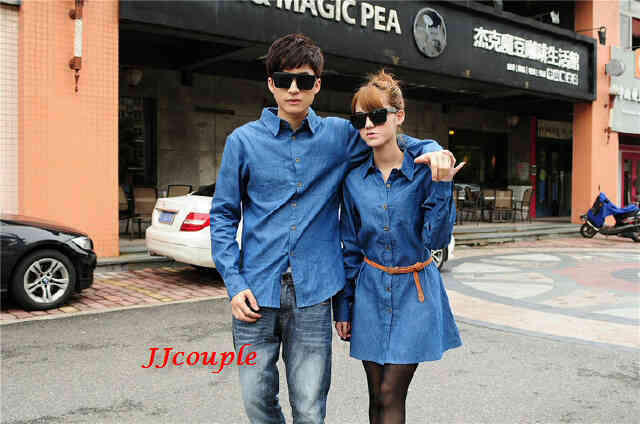 Dress Blue Denim Ban Baju Couple Baju Pasangan Modis Koleksi Terbaru
