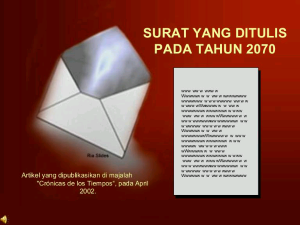 Sebuah Surat yang Ditulis Tahun 2070