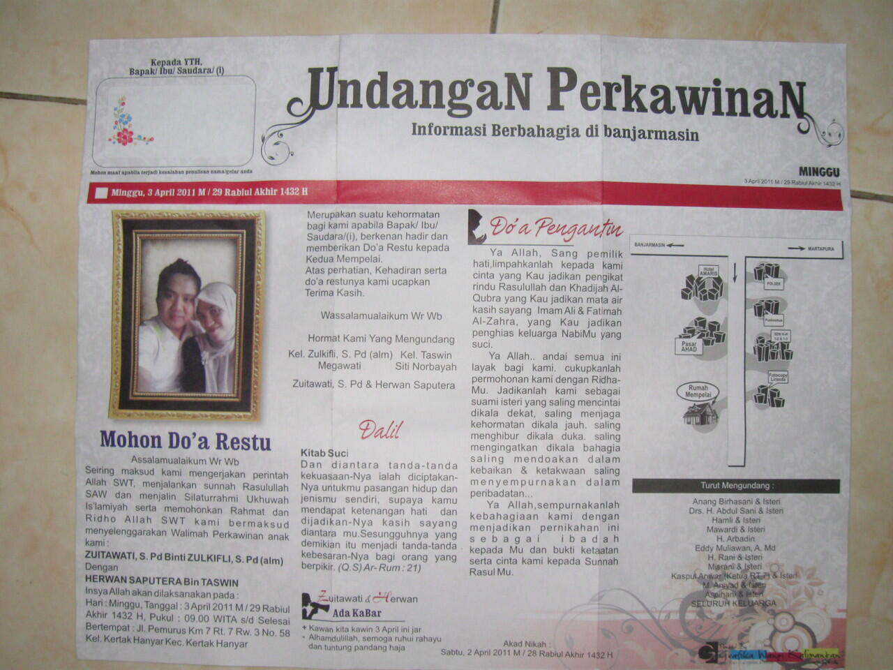 Kartu Undangan Pernikahan Unik
