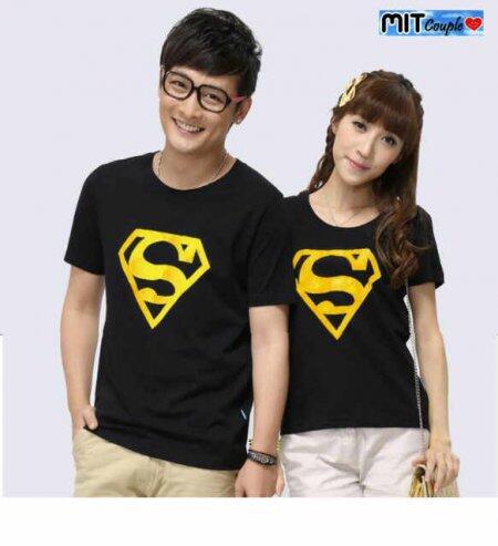 CP Superman Baju Kaos Couple Pasangan Modis Koleksi Terbaru