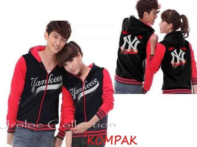 Jacket Black YankessJaket Baju Kaos Couple Pasangan Modis Koleksi Terbaru