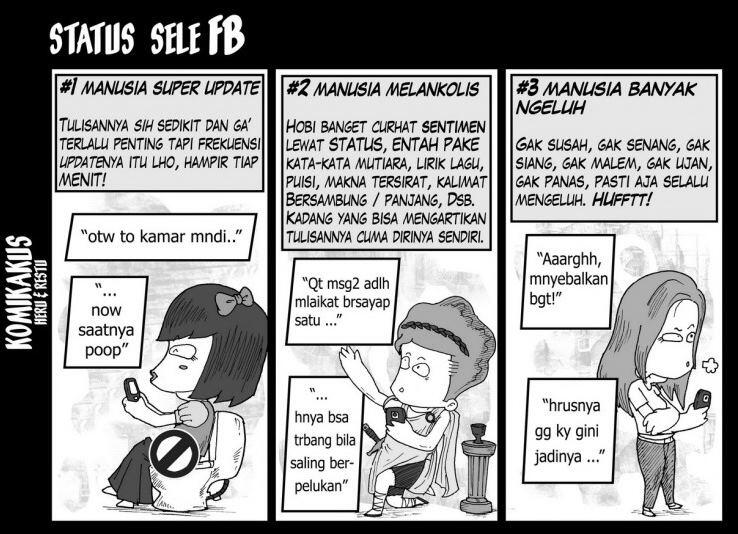 Tipe-tipe orang Berdasarkan Update Status di Facebook