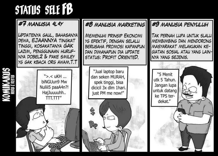 Tipe-tipe orang Berdasarkan Update Status di Facebook
