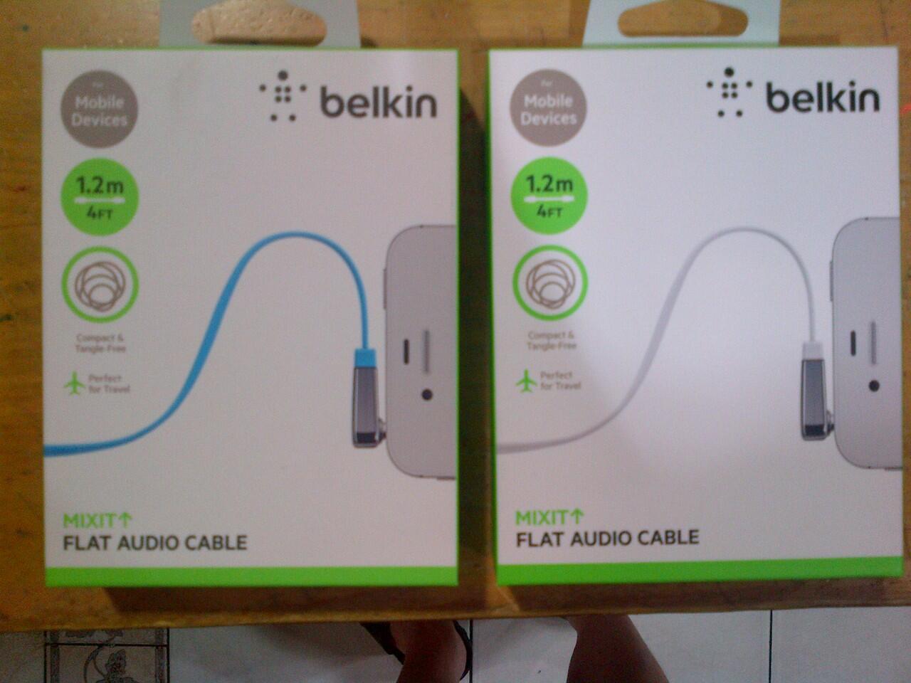 KABEL AUDIO AUX GRIFFIN BELKIN FLAT SPIRAL CONVERTER AUDIO SPLITTER APPLE GRIFIN ORI