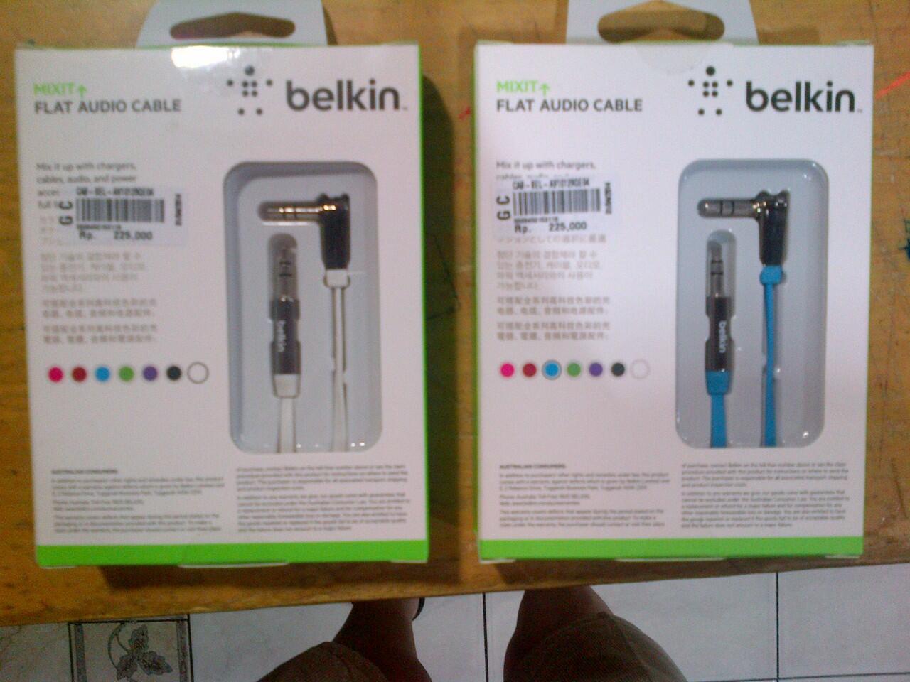 KABEL AUDIO AUX GRIFFIN BELKIN FLAT SPIRAL CONVERTER AUDIO SPLITTER APPLE GRIFIN ORI