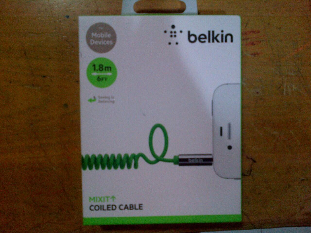 KABEL AUDIO AUX GRIFFIN BELKIN FLAT SPIRAL CONVERTER AUDIO SPLITTER APPLE GRIFIN ORI