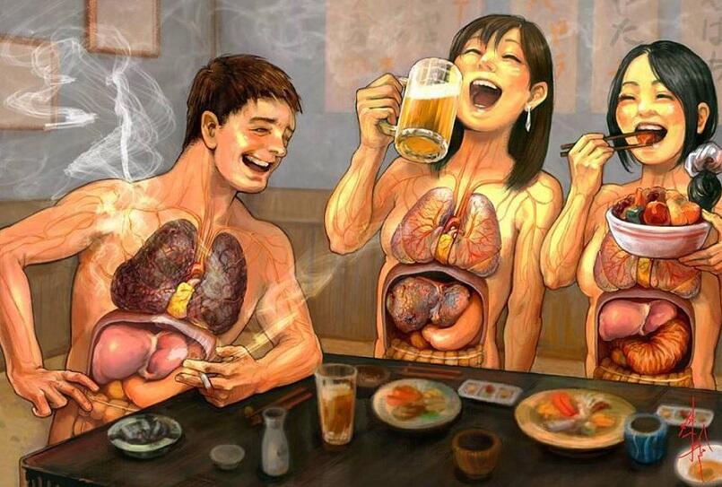 Satu Pic Ini Akan Menjadi Bahan Renungan Agan: Rokok - Minum - Makan