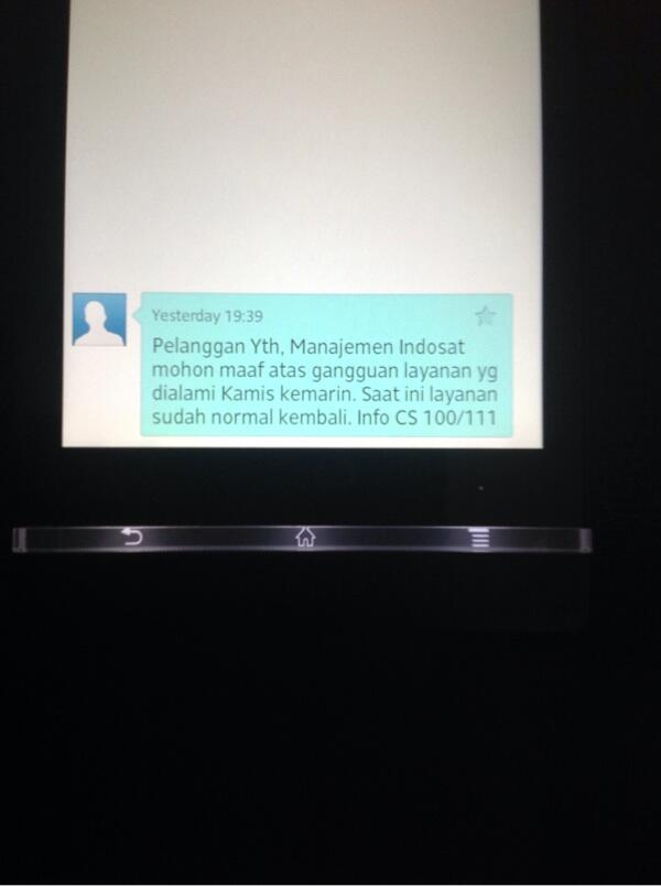 Bentuk permintaan maaf dari indosat yg WOW...