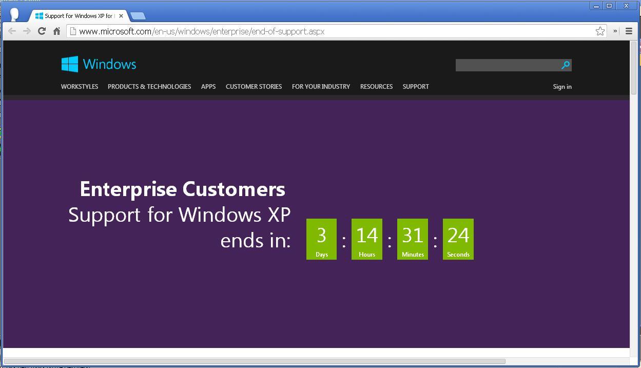 Countdown Support Windows XP