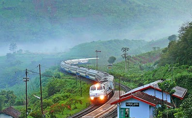 Pemandangan Indah Stasiun Lebak Jero , Garut