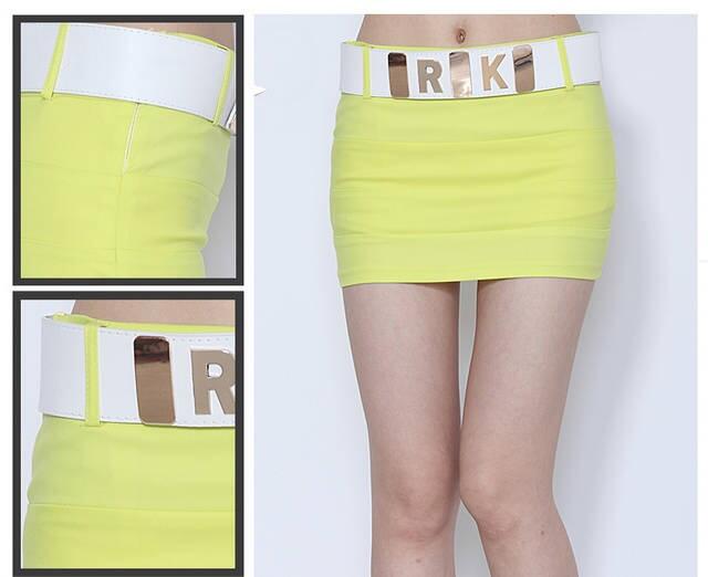 Rok Import + Belt (warna : pink, yellow, blue) baju impor