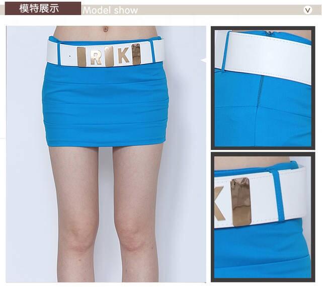 Rok Import + Belt (warna : pink, yellow, blue) baju impor