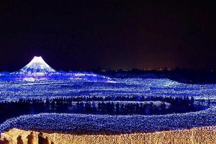 Jutaan Lampu LED Mengubah Taman di Jepang Menjadi Negeri Ajaib