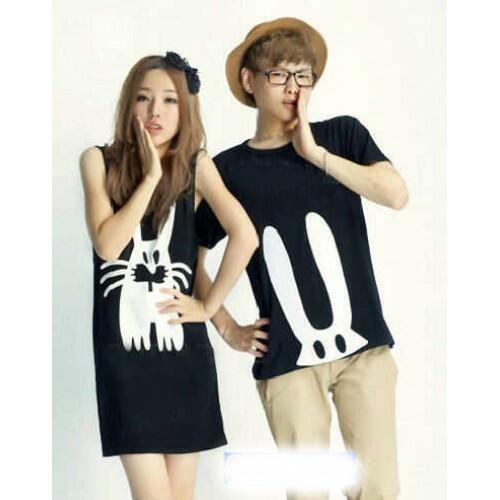 Dress Rabbit Baju Kaos Couple Pasangan Modis Koleksi Terbaru