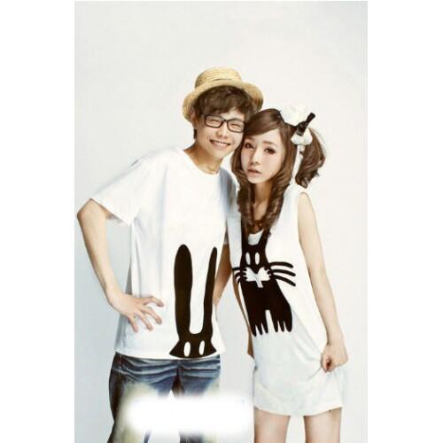 Dress Rabbit Baju Kaos Couple Pasangan Modis Koleksi Terbaru
