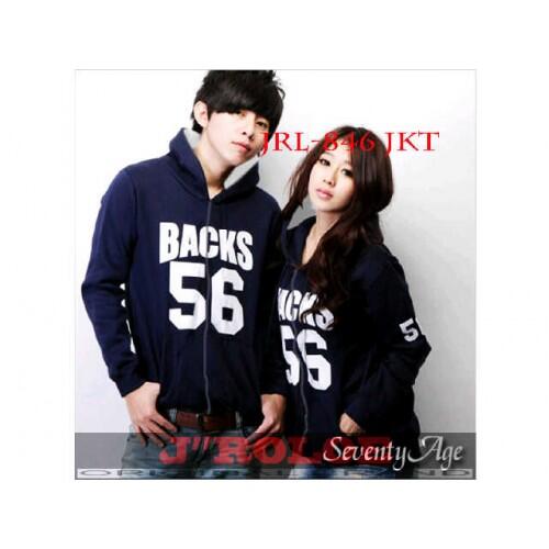Jacket Back56 Jaket Baju Kaos Couple Pasangan Modis Koleksi Terbaru