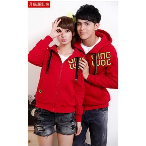 Jacket New Red Qing Jaket Baju Kaos Couple Pasangan Modis Koleksi Terbaru