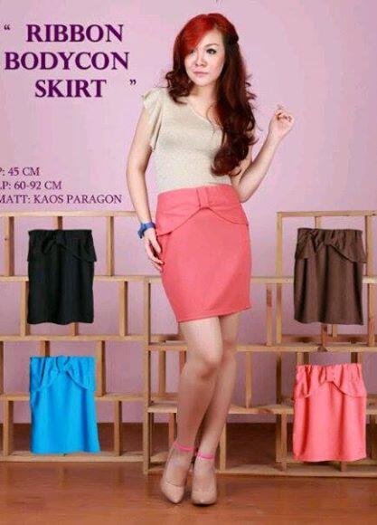 Ribbon Bodycone Skirt