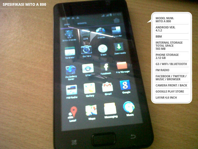 HP MITO A800 Touch screen 4,6 Inch, Garansi 1 Thn Baru, Yogyakarta