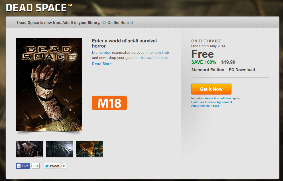 &#91;HOT&#93; Dead Space Free until 8 May