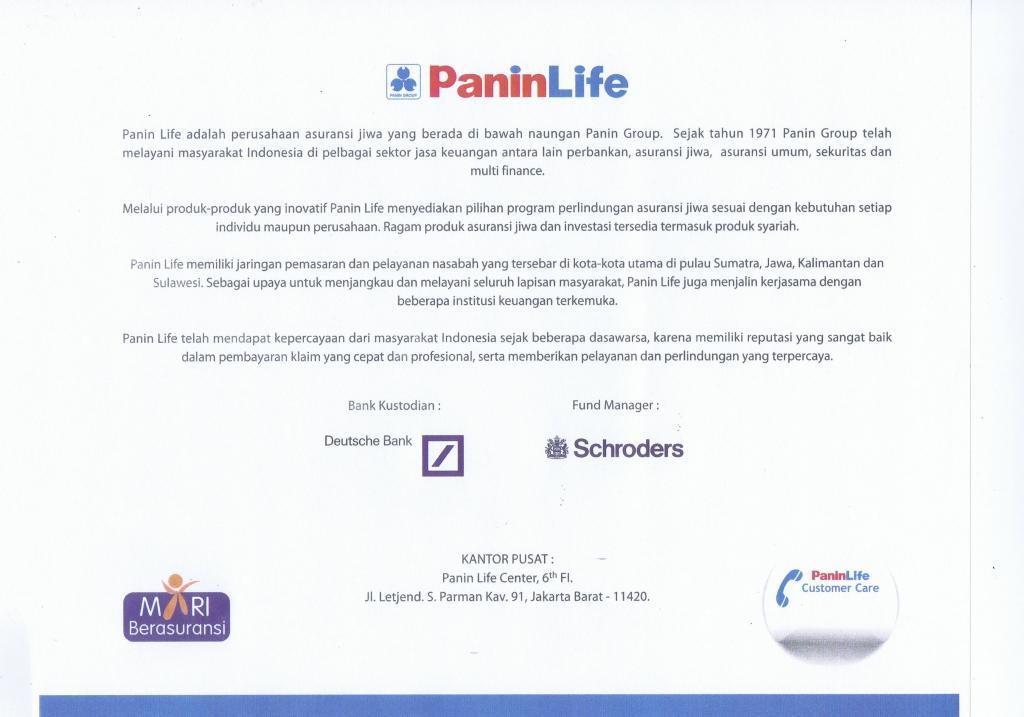 Terjual Asuransi Panin Dai-Ichi Life Cover Rumah Sakit 